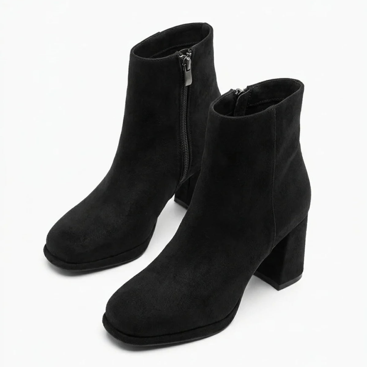 Jazmin Kadın Siyah Süet 7 cm Topuklu 5 mm Platform Bot