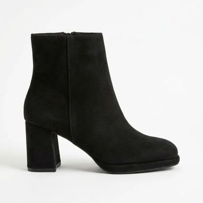 Jazmin Kadın Siyah Süet 7 cm Topuklu 5 mm Platform Bot