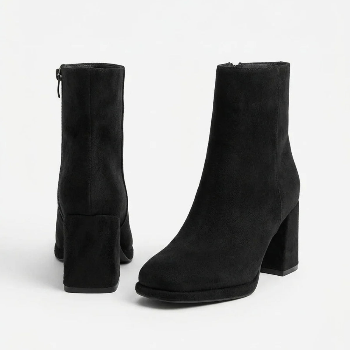 Jazmin Kadın Siyah Süet 7 cm Topuklu 5 mm Platform Bot
