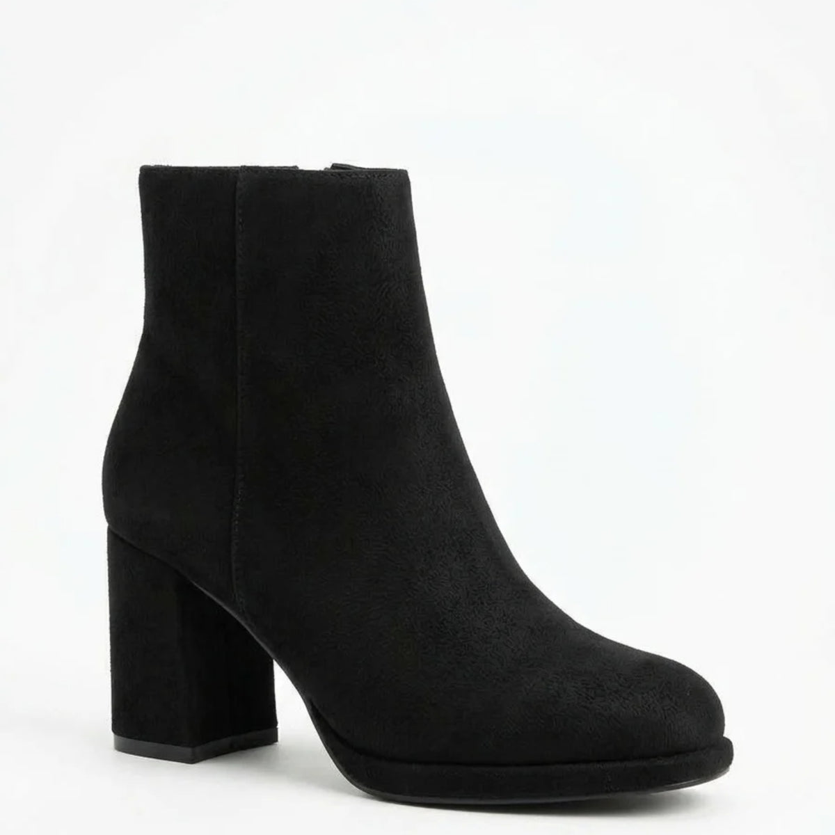 Jazmin Kadın Siyah Süet 7 cm Topuklu 5 mm Platform Bot